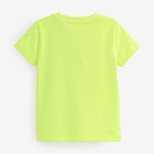 Load image into Gallery viewer, Neon Yellow Ice Cream Short Sleeve Character T-Shirt (3mths-6yrs
