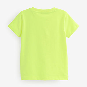 Neon Yellow Ice Cream Short Sleeve Character T-Shirt (3mths-6yrs
