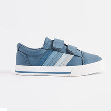 Load image into Gallery viewer, Blue Rainbow Stripe Strap Touch Fastening Shoes (Younger Boys)
