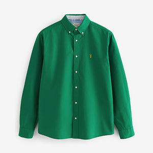 Green Regular Fit Long Sleeve Oxford Shirt
