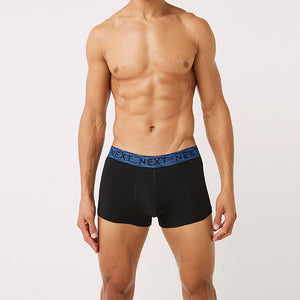 Black Marl Bright Waistband Hipster Boxers 4 Pack