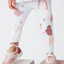 Load image into Gallery viewer, Pale Blue Unicorn Leggings (3mths-6yrs)
