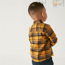 Load image into Gallery viewer, Yellow Long Sleeve Check Shirt (3mths-6yrs)
