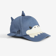 Load image into Gallery viewer, Blue Shark Cap (3mths-6yrs)
