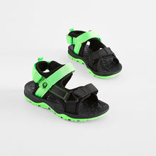 Load image into Gallery viewer, Lime Green Touch Fastening Strap Trekker Sandals

