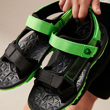 Load image into Gallery viewer, Lime Green Touch Fastening Strap Trekker Sandals
