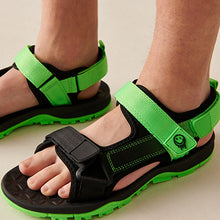 Load image into Gallery viewer, Lime Green Touch Fastening Strap Trekker Sandals
