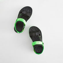 Load image into Gallery viewer, Lime Green Touch Fastening Strap Trekker Sandals
