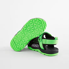 Load image into Gallery viewer, Lime Green Touch Fastening Strap Trekker Sandals
