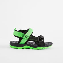 Load image into Gallery viewer, Lime Green Touch Fastening Strap Trekker Sandals
