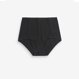 Black Full Brief Cotton Rich Knickers 4 Pack