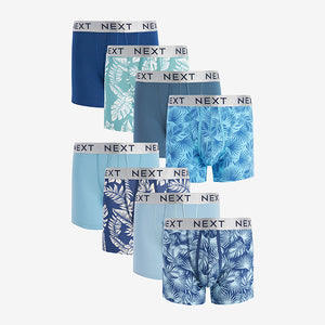 Blue Floral 8 Pack A-Front Boxers