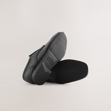 Load image into Gallery viewer, Black Standard Fit (F) School Leather Lace-Up Shoes
