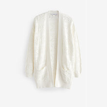 Load image into Gallery viewer, Ecru White Stitch Detail Cardigan
