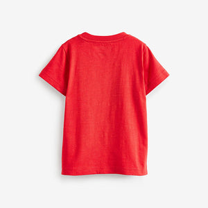 Red Train Short Sleeve Appliqué T-Shirt (3mths-6yrs)