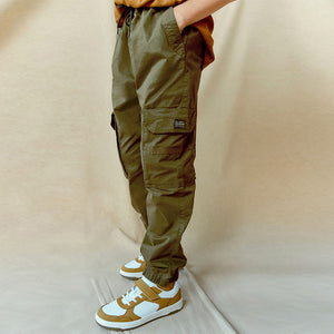 Khaki Green Cargo Trousers (3-12yrs)