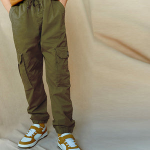 Khaki Green Cargo Trousers (3-12yrs)