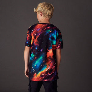 Space Galaxie All-Over Print Short Sleeve T-Shirt (5-12yrs)