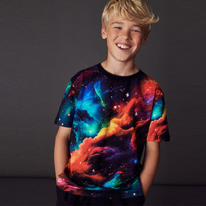 Space Galaxie All-Over Print Short Sleeve T-Shirt (5-12yrs)