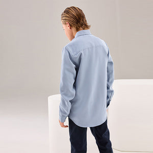 Blue Soft Touch Smart Long Sleeve Shirt (3-12yrs)