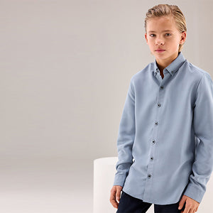 Blue Soft Touch Smart Long Sleeve Shirt (3-12yrs)