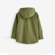 Load image into Gallery viewer, Khaki Green Hooded Overshirt (3-12yrs)
