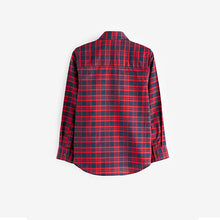 Load image into Gallery viewer, Red/Navy Blue Check Long Sleeve Oxford Shirt (3-12yrs)
