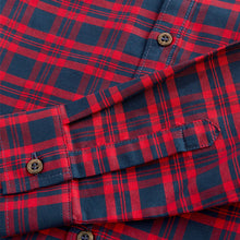 Load image into Gallery viewer, Red/Navy Blue Check Long Sleeve Oxford Shirt (3-12yrs)
