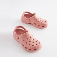 Load image into Gallery viewer, Rose Pink Clogs With Ankle Strap (Older Girls)
