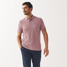 Load image into Gallery viewer, Dusky Pink Regular Fit Pique Polo Shirt
