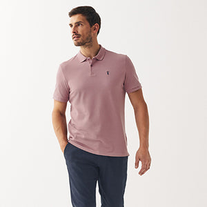 Dusky Pink Regular Fit Pique Polo Shirt
