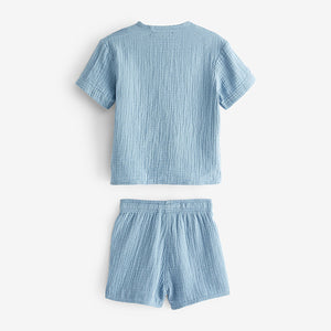 Blue Blue Shirt and Shorts Set (6mths-6yrs)