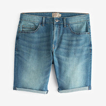 Load image into Gallery viewer, Light Blue Stretch Denim Shorts
