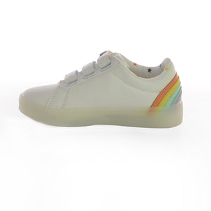 White Rainbow Light-Up Trainers (Older Girls)