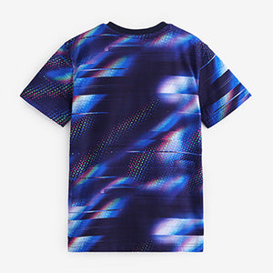 Blue All-Over Print Short Sleeve T-Shirt (3-12yrs)