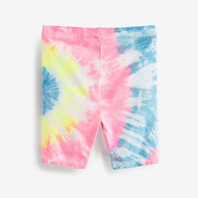 Load image into Gallery viewer, Pink/Blue/Yellow Tie Dye Cycle Shorts (3-12yrs)
