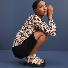 Load image into Gallery viewer, Bone Cream Chunky Gladiator Sandals
