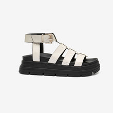 Load image into Gallery viewer, Bone Cream Chunky Gladiator Sandals
