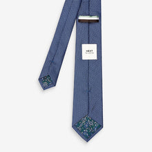 Load image into Gallery viewer, Damson Blue Textured Tie And Clip Set
