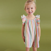 Load image into Gallery viewer, Rainbow Frill Sleeve Playsuit (3mths-6yrs)
