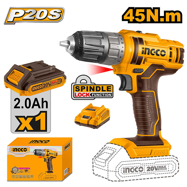 INGCO LITHIUM-ION CORDLESS DRILL