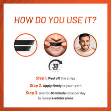 Load image into Gallery viewer, White Glo Charcoal Deep Stain Remover Strips 7 Treatments
