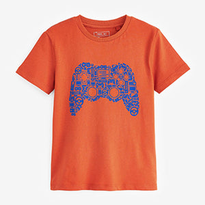 Orange Controller Short Sleeve Graphic T-Shirt (3-12yrs)
