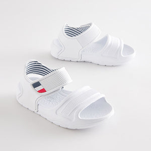 White Pool Sliders (Younger Boys)