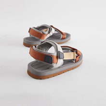 Load image into Gallery viewer, Tan/Grey Standard Fit (F) Trekker Walking Sandals
