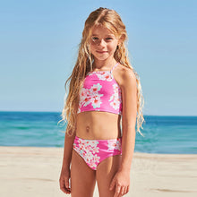 Load image into Gallery viewer, Bright Pink Floral Bikini (3-12yrs)
