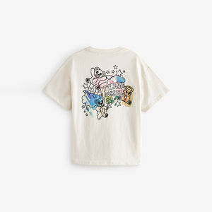 Ecru White Bears Oversized Graphic T-Shirt (3-12yrs)