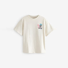 Load image into Gallery viewer, Ecru White Bears Oversized Graphic T-Shirt (3-12yrs)
