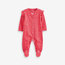 Load image into Gallery viewer, Red/Blue Baby Sleepsuit 4 Pack (0-18mths)
