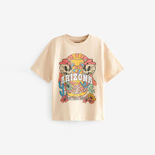 Load image into Gallery viewer, Cream Western Oversized Graphic T-Shirt (3-12yrs)
